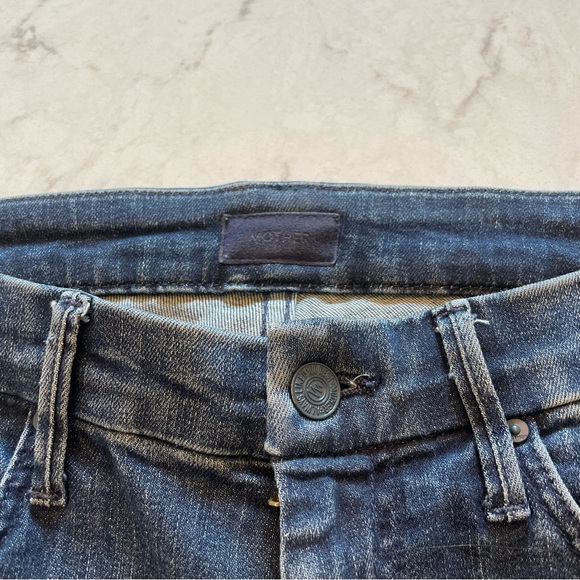 Mother 💙 High Waisted Looker Skinny Jean Here Kitty Kitty Glitter Racer Size 27 - Picture 7 of 11